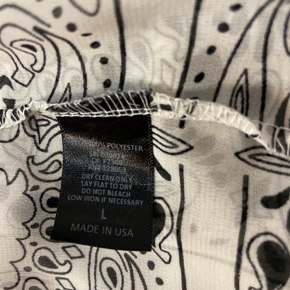 Potter's Pot Black & White Lightweight Floral Open Front Cardigan - size Large - Picture 7 of 8